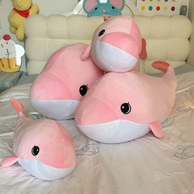 Soft Pink Whale Plush Toy Cartoon Animal Fish Stuffed Doll Sleeping Pillow Cushion Girlfriend Christmas Birthday Present