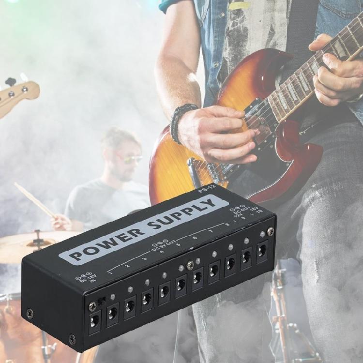 Efficient Guitar Pedals Power Supply with 10 Isolated Outputs for 9V 12V 18V Effects Pedals Guitar Pedals Power Supply