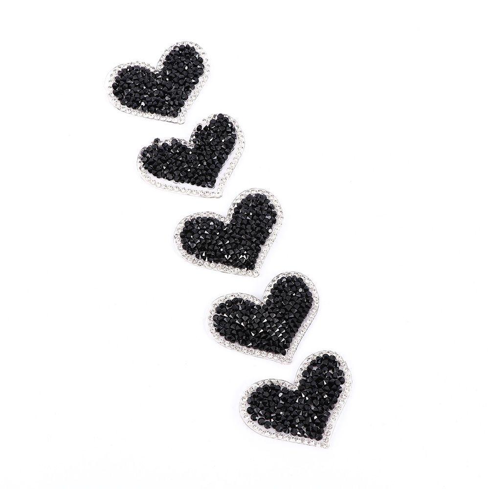 Thermocollants Love Heart Embroidered Applique Clothes Decor Iron On Patches Clothing Patch