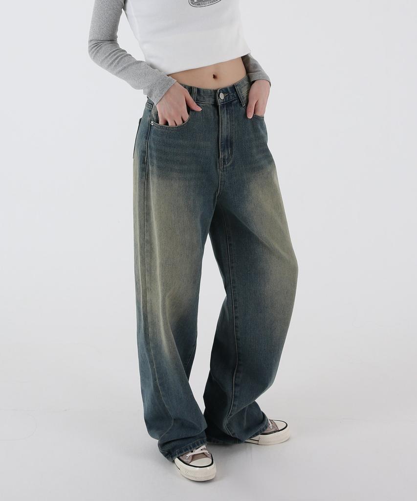 UMM Women'S Mid-Long Hidden Wide Denim Pants 4 Colors (Type B)
