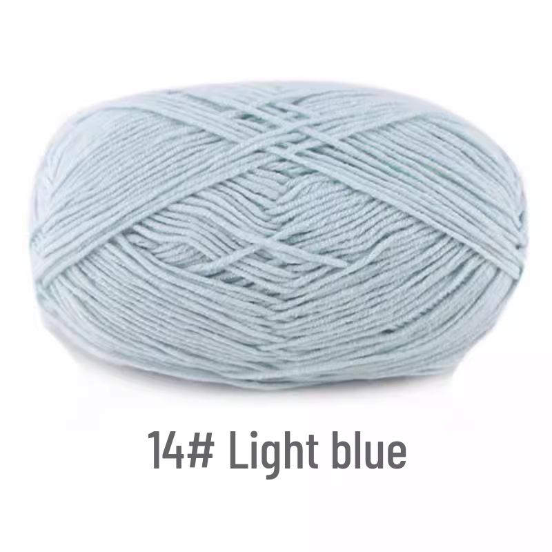 Gomitolo di Filato di Cotone Pettinato a 4 Capi per Lavorare all'Uncinetto Bambole, Coperte, Borse e Scarpe Pacchetto Materiali Fai da Te
