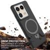 For Motorola Moto X50 Ultra 5G/Motorola Edge 50 Ultra 5G Magnetic Case Rotating Ring Kickstand TPU + PC Back Cover