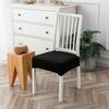 Washable Stretch Chair Seat Covers Solid Colors Spandex Chair Covers  Dining Room