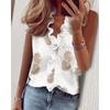Long-Sleeved Ruffled Shirt for Women Long Sleeves Ruffles V-neck Shirt Shirt