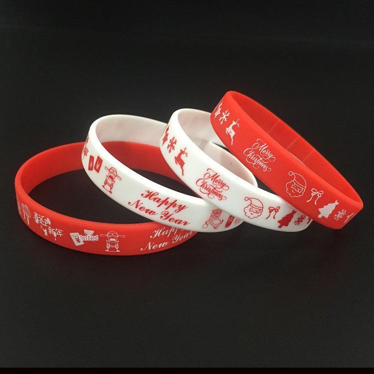 

Індивідуальні силіконові різдвяні браслети - Без податків, Без плати за пластину DIY