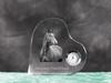 American Warmblood – Crystal clock with a picture of a horse, heart-shaped shelf clock | Art-Dog