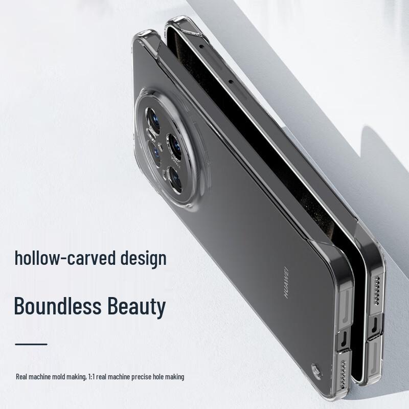 Capa de Telefone Stadef Cristal Gelo Transparente Sem Bordas para Série Huawei Mate