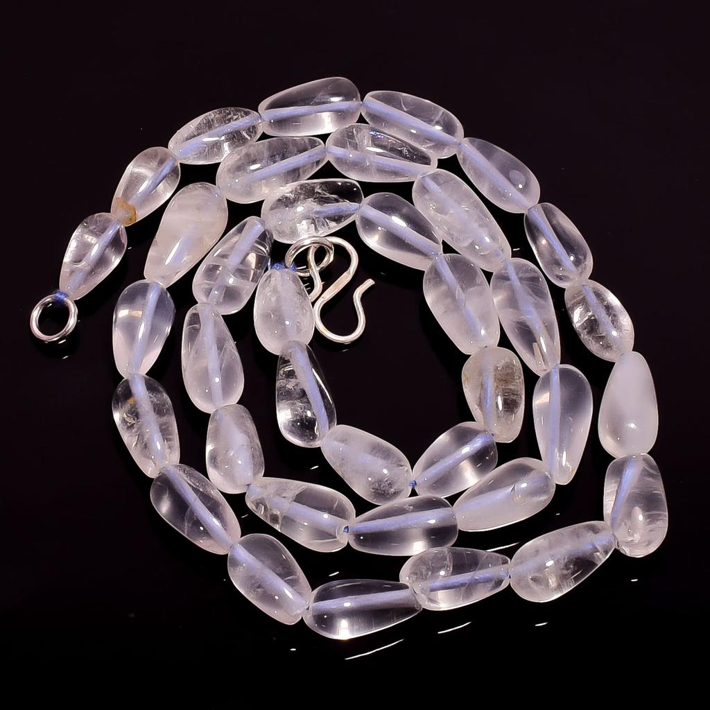Natural Crystal Gemstone Teardrop Smooth Beads Necklace 17" UB-3498 UB-3498