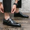 Luxus Herren Lederschuhe Modedesigner Stil Hochzeitstrend Party im Freien Farbblocking Stil Herren Freizeit Business Schuhe
