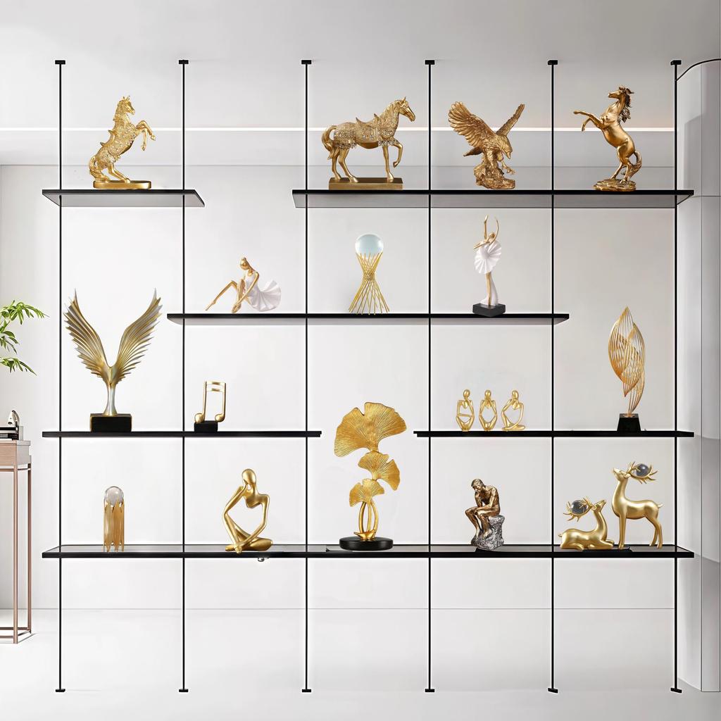 Golden Light Luxury Resin Handicrafts Collection: Ornaments for Office, Living Room, Wine & TV Cabinets