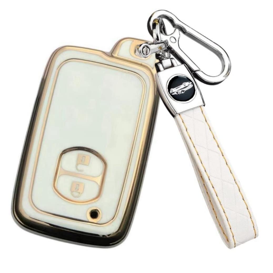 

Чехол для ключа Corolla, совместимый с Toyota Prius Aqua Vitz 86 IQ Mark X Crown SAI Wish Prius (белый)