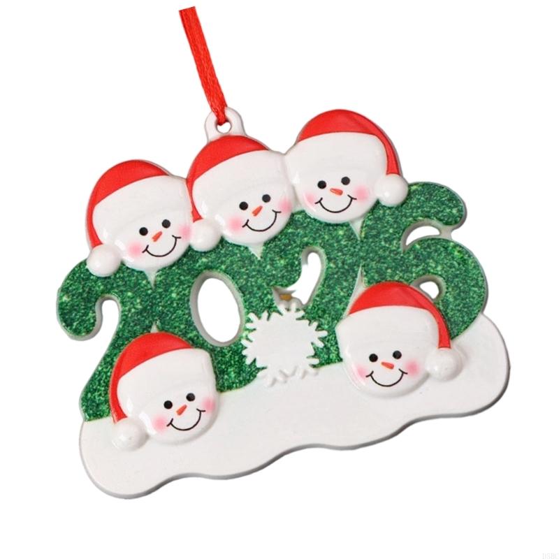 Handmade Snowman Couple Holiday Decoration Resin Materials Decorative Hanging Ornament for Seasonal Display