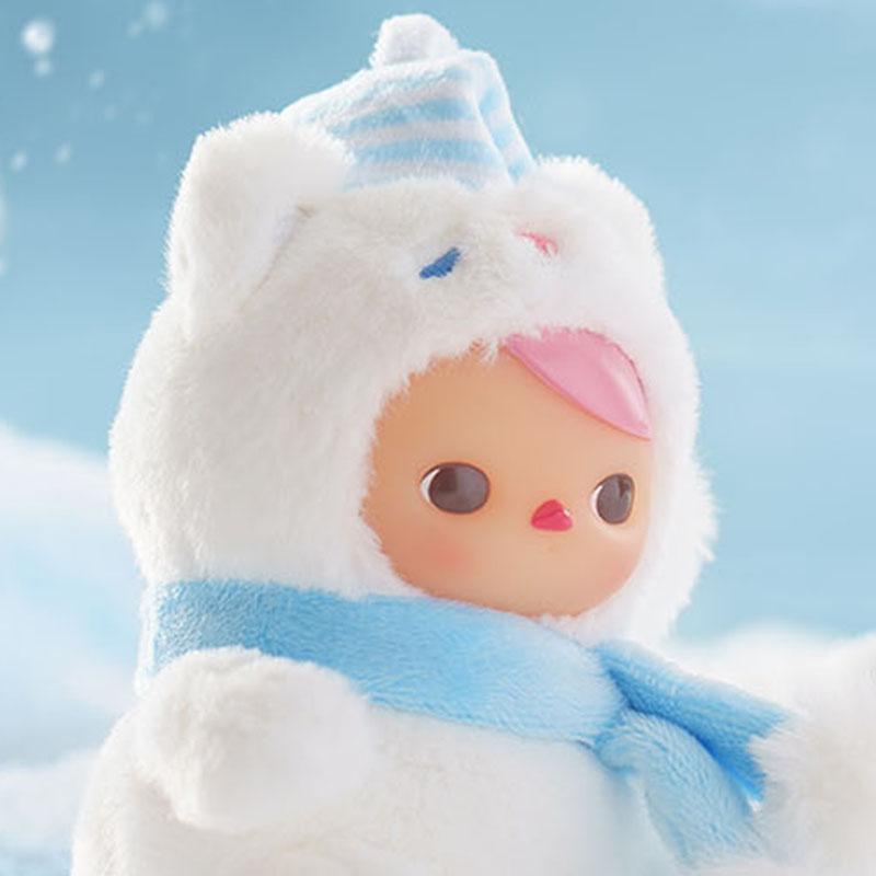 POP MART Pucky Bear Planet Collection Silicone Face Plush Mystery Boxes, Single Blind Box
