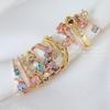 Light luxury niche European and American zircon love ring, female ins design open index finger ring