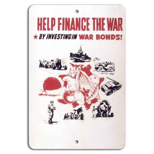 Invest in War Bonds Support the CauseAluminumtin sign 20x30cm（7.8x11.8inch）