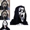 Scream Ghost Latex Mask Horror Costume Accessory For Halloween Parties