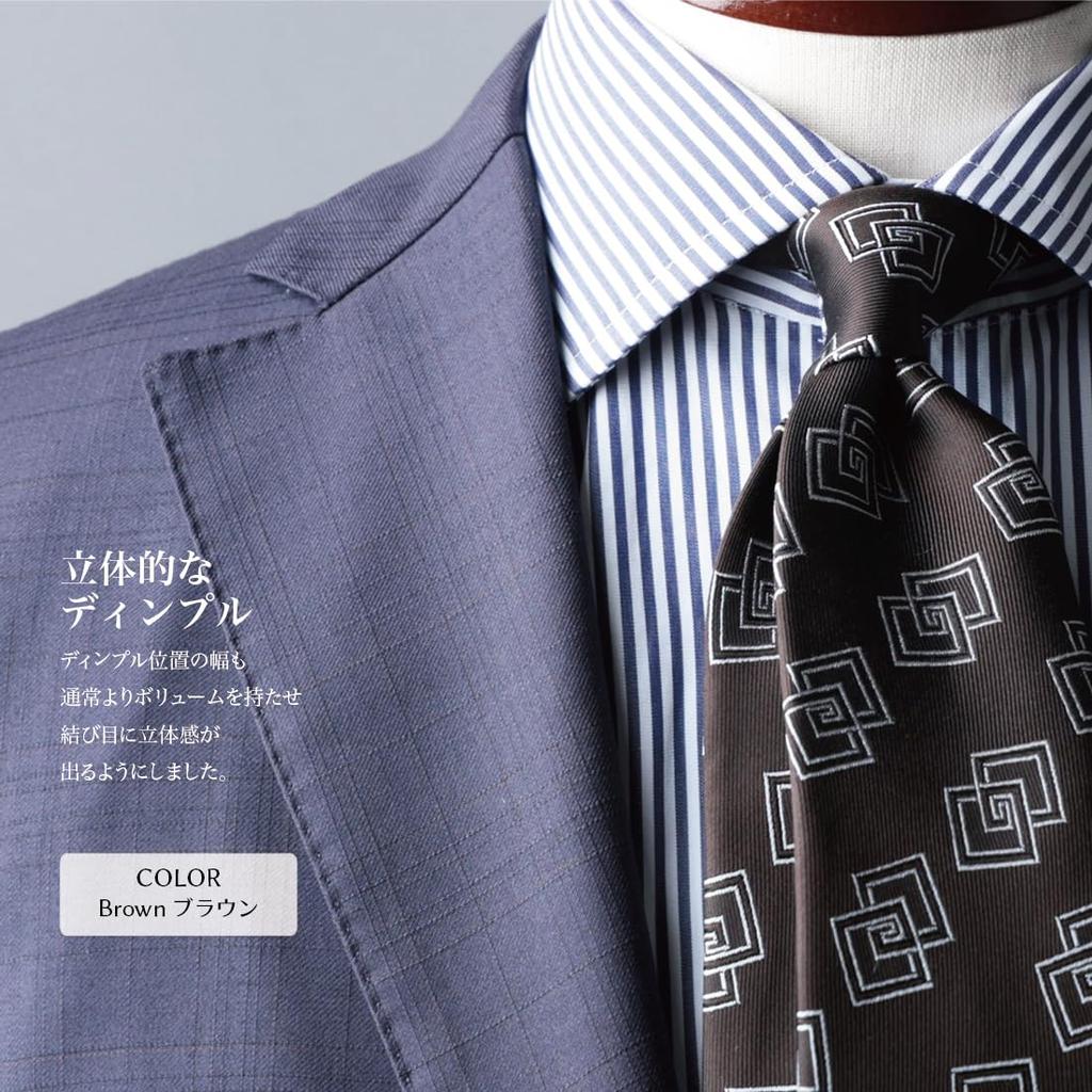 [Y&TAILOR] Necktie, Kyoto-made, Tango-made, Large Square Pattern, Small Pattern, Paisley Weave Series, 100% Silk, High-Quality, Made in Japan,