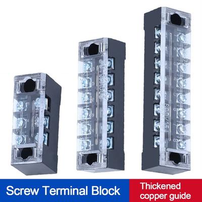 With Screws Strip Block Terminal Dual Row Fixed Wiring Board Terminal Block  Electrical