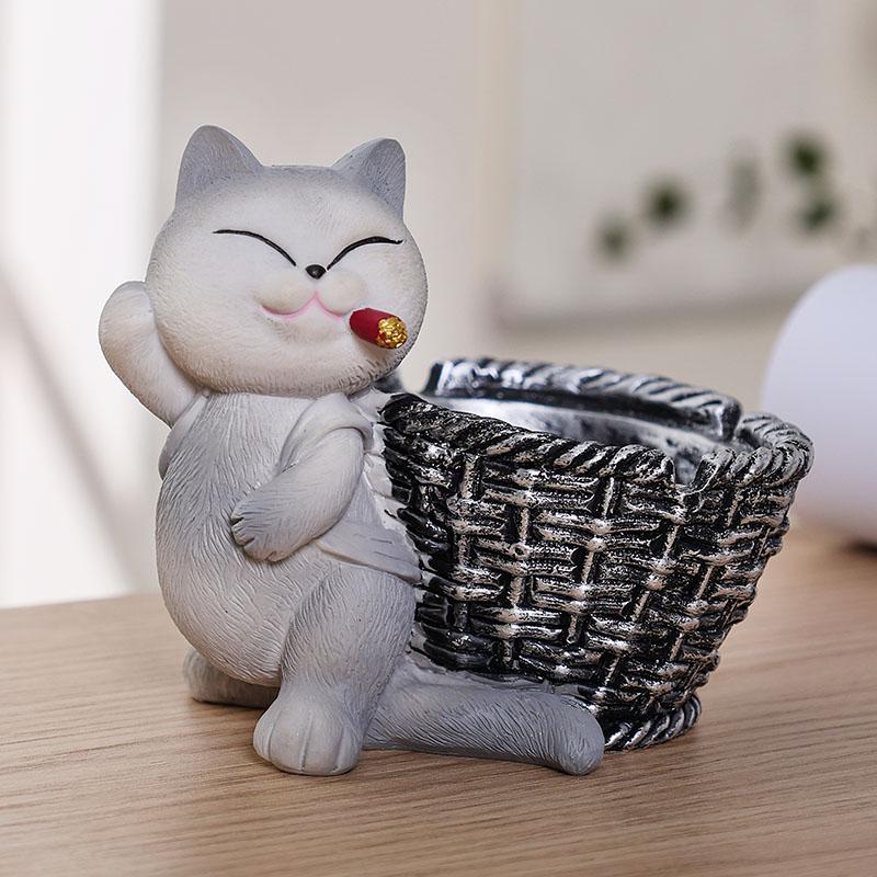 Creative Puppy Cat Dog Ashtray, Anti Fly Ash Ashtray, Home Living Room Office Funny Ashtray, Birthday Gift for Boyfriend
