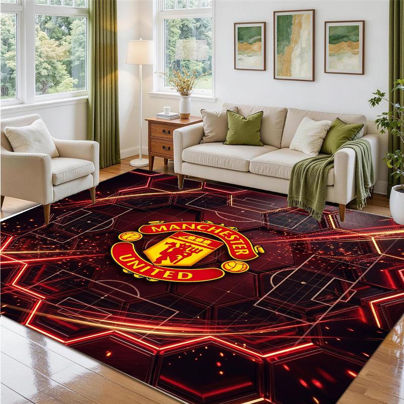 Manchester United Design Kristall Samt Teppich Weiche Dekorative Matte für Schlafzimmer Eingang