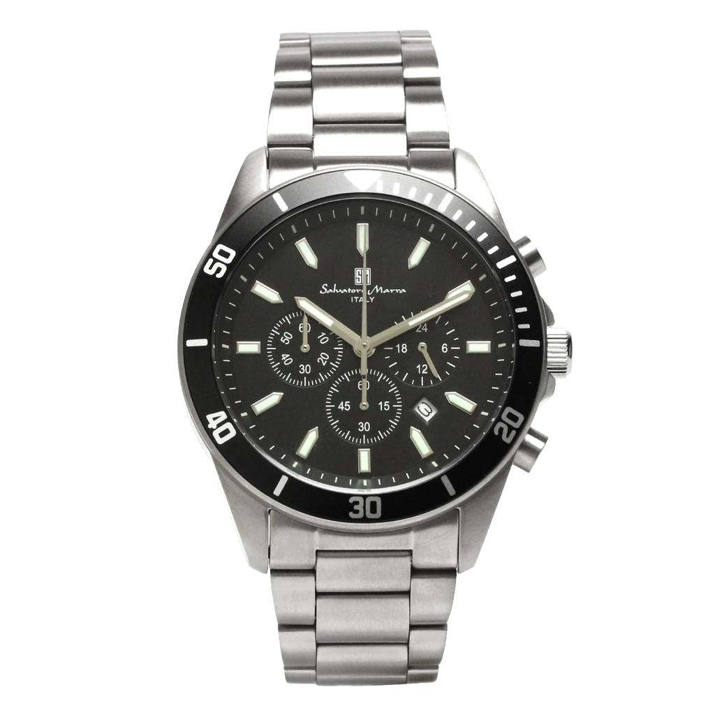 Limited Distribution Model Salvatore Marra Chronograph Watch Titanium Japanese Movement 5 ATM Water Resistant Brand Watch Gift Day SM24104 Men's