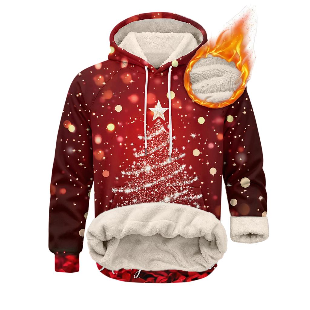 Men's Casual Long-Sleeve Fleece Hoodie With Pockets