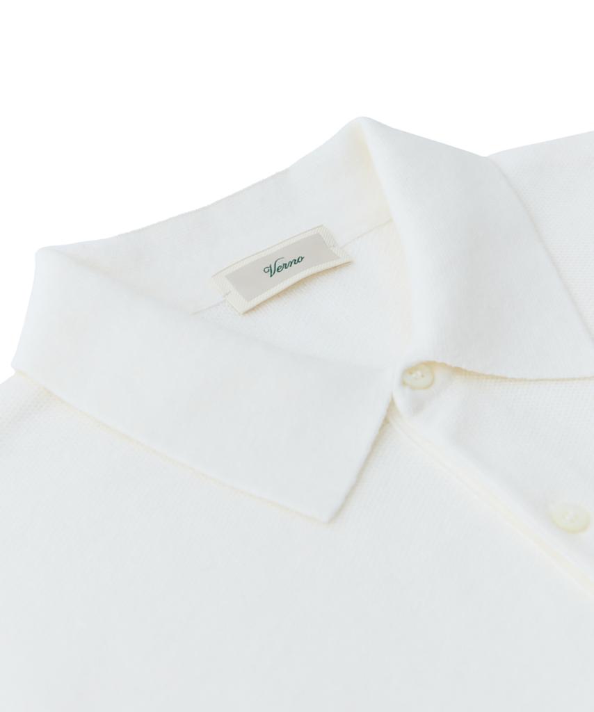 VERNO 26Ss Waffle Polo Knit White