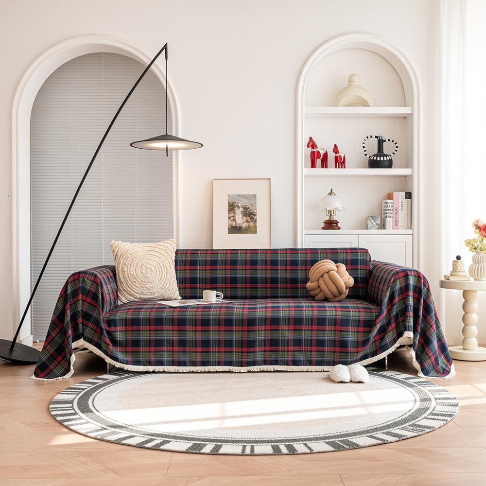 Christmas Decoration Lattice Sofa Blanket Cloth Sofa Towel Nordic Full Cover Fabric Dust Cover Protective Cover Plaid