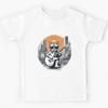Cat Guitar Baby Playing In City Kids T-Shirt
