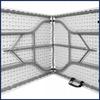 [15] Large foldable garden catering table in a suitcase, white, 180 cm D1153