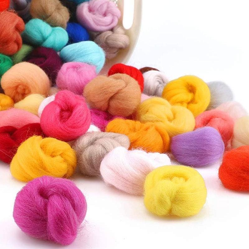 12g Multiple Solid Color Wool Felt DIY Needle Punched Felt Wet Felt Colored Wool Material Bag Handmade DIY Accessories