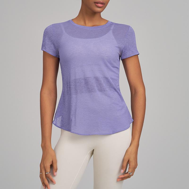 

Giant Cloud Women s Breathable Yoga T-shirt - Short Sleeve, Beautiful Back Design for Outdoor Pilates & Fitness Medium