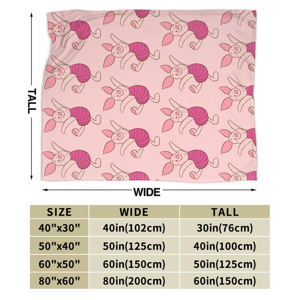 Piglet Pink Pig Super Warm Blanket  Girls Boys Plush Bedding Throws Fashion Outdoor Flannel Bedspread Sofa Bed Cover