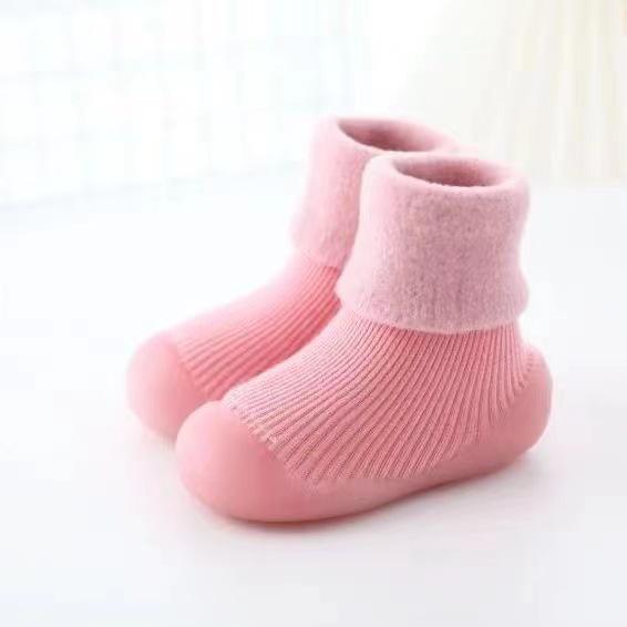 Thickened Winter Fleece Baby Walking Shoes: Non-Slip Soft Sole for Boys & Girls