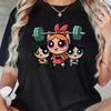 Girls Super Powerful Blouse Training Harajuku Short Sleeve Casual Women's T-shirt Clothing Street Tops Tees Aesthetic Clothes