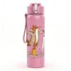 1PC Duck Splashing Water Cartoon 750ml Color Plastic Sports Water Bottle Leakproof Flip Straw Lid Suitable for Sports Office Home Use