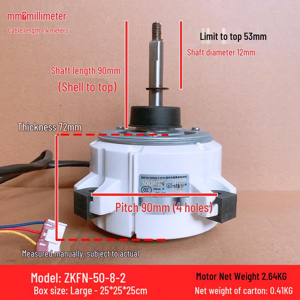 

ZKFN-50-8-2 DC 3-Wire 50W Fan Motor for Midea Air Conditioner Outdoor Unit