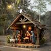 2pcs Acrylic Wall Decors Smooth Surfaces Nativity Scene Pendant Easy To Clean For Stylish Indoor Environment Accessories