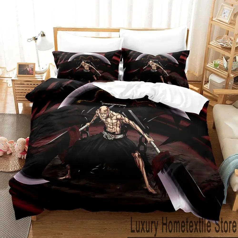 Anime Bleach Kurosaki Ichigo Bedding Set Duvet Cover Bed Set Quilt Cover Pillowcase Comforter king Queen Size Boys