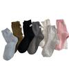 Chaussettes Tube Pile Laine Standard Épaissies Chaudes Couleur Unie Automne et Hiver pour Femme