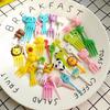 50Pcs/Pack Fruit Fork Cartoon Mini Christmas Halloween Cartoon Food Selection Children Snacks Cake Dessert Food Fruit Fork Party