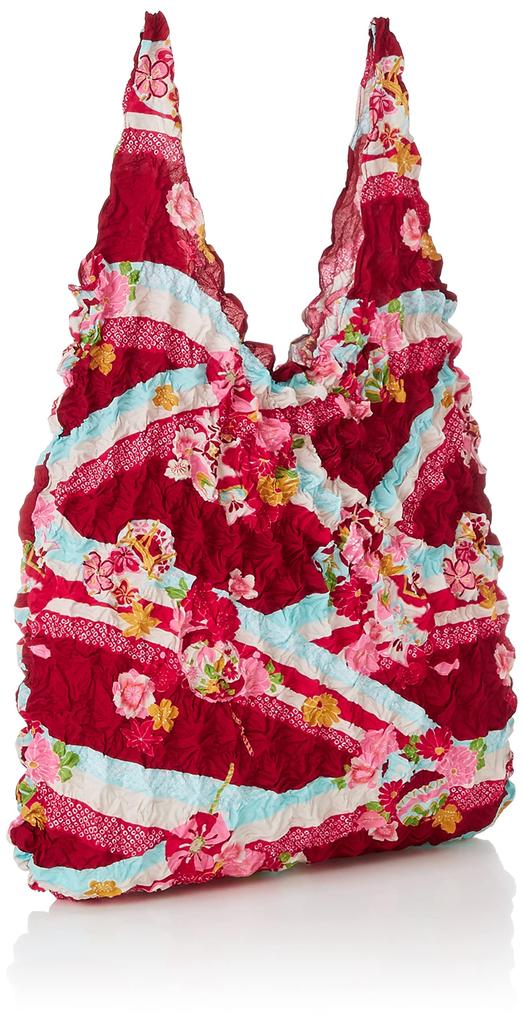 Ando Shibori Bag HAM-18 Miura-shibori Bag Kimono 4Red 450x400mm (Handle 150mm)