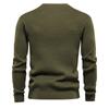 Men's Autumn Casual Round Neck Solid Color Top Thin Long Sleeve Top