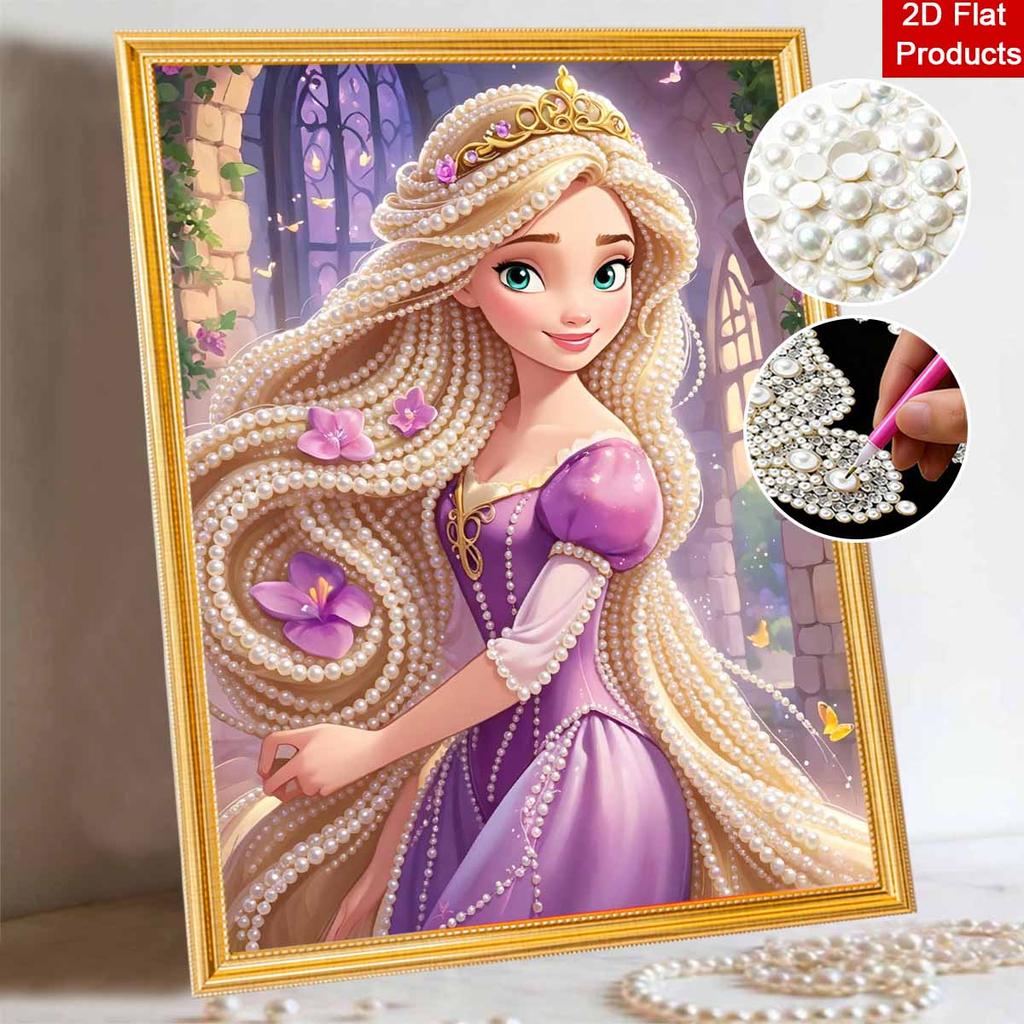 Disney Rapunzel Pearl Painting Handmade Diy Pearl Art Painting Simple Living Room Hanging Painting Decoration