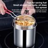 New 304 Stainless Steel Deep Fryer with Basket Multifunction Small Fry Pot Kitchen Cooking Tool for Fish Chicken