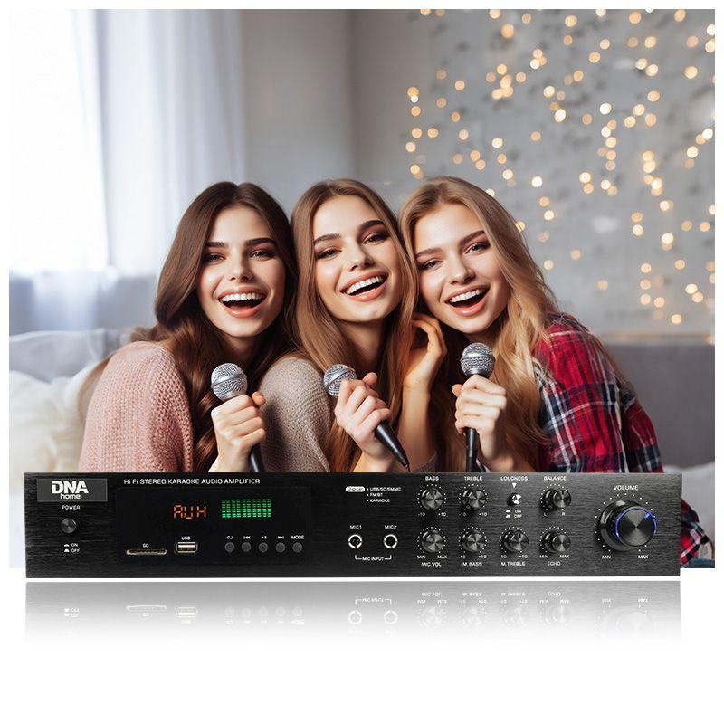 Dna Ampli 5.0 Stereo Hifi Garso Stiprintuvas Bluetooth Usb Sd Fm Aux Nuotolinio Valdymo Pultas