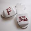 Fashion 20 Pairs Bride & Bridesmaid, Wedding Party Guests Home Slip on Shoes Bridal Party Slippers Open-toe with Golden, Red and Black