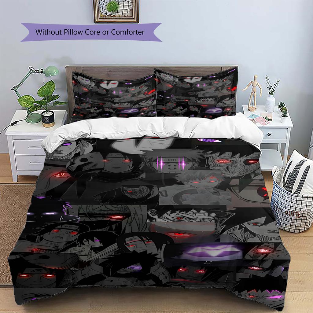 Cartoon Pattern Bedding Quilt Set Quilt Cover Pillowcase Home Decoration Birthday Gift (1 * duvet cover + 2 * pillowcase, without core)