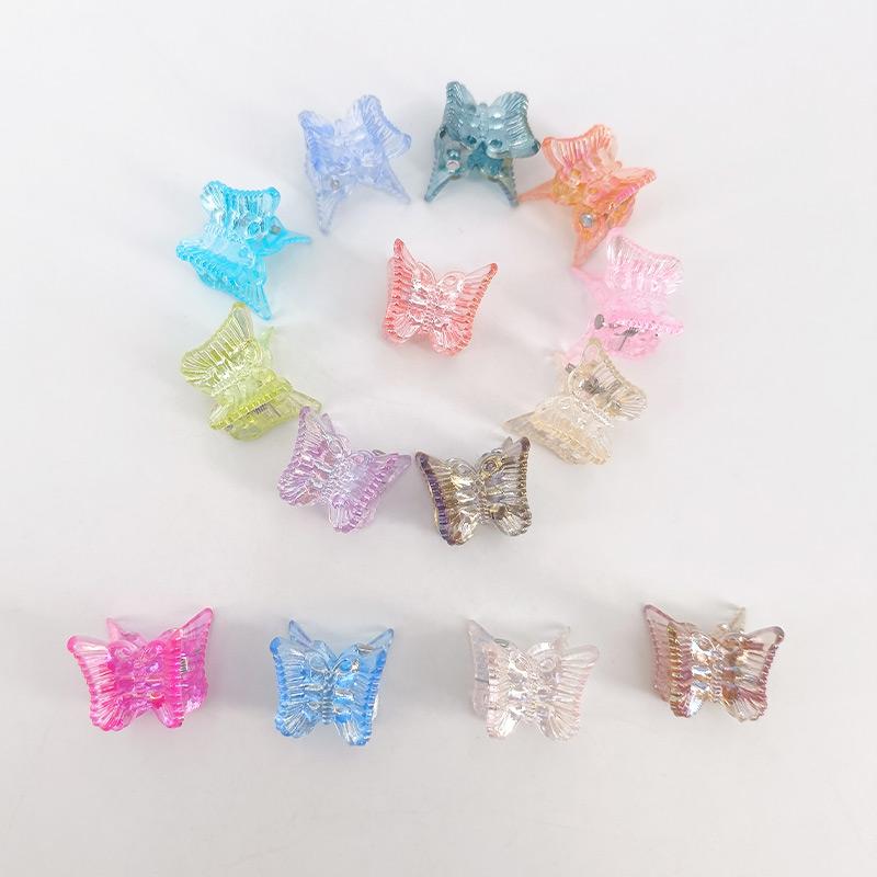 10pcs Ins Mini Butterfly Hair Claw Clips Colorful Trendy Cute Small Clips Multicolor Girls Hair Clips Hairpin Hair Accessories