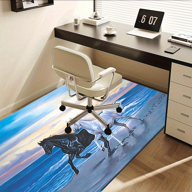 1pc. Fantasy Horse Beach Sunset Home Office Chair Rug Outdoor Gift Carpet Mat